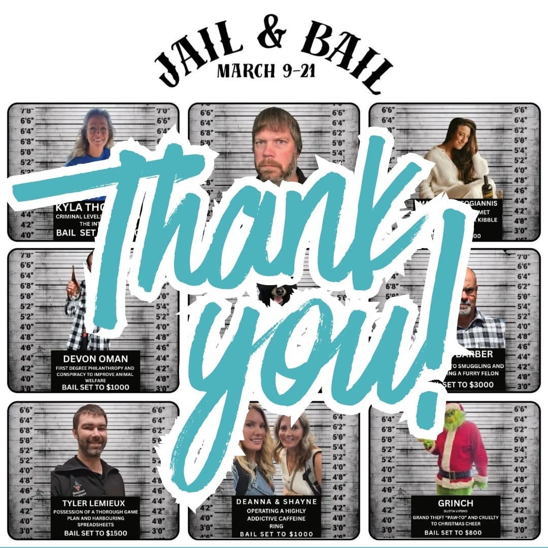 David Zammit, Marissa Wolfe, and Kate Andriushyn pose with the grand total for the 2024 Radiothon, $46,860.